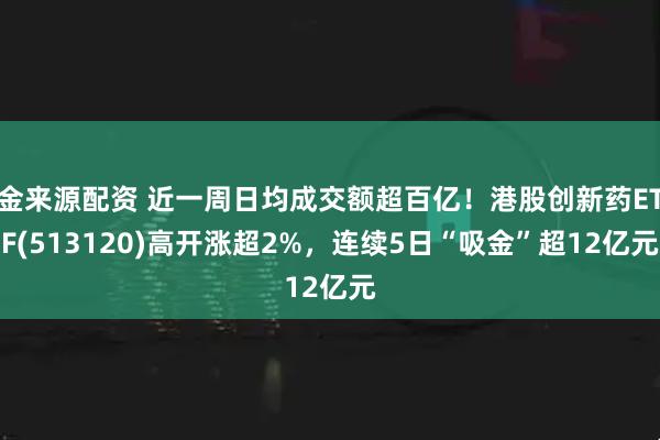 金来源配资 近一周日均成交额超百亿!港股创新药ETF(513120)高开涨超2%,连续5日“吸金”超12亿元