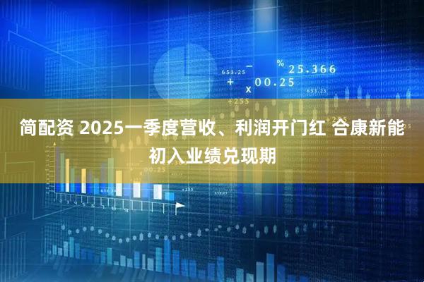 简配资 2025一季度营收、利润开门红 合康新能初入业绩兑现期