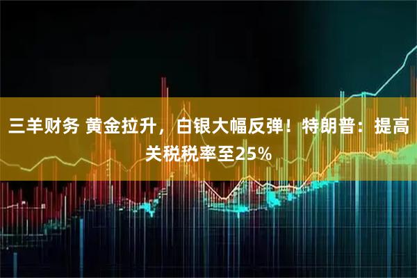 三羊财务 黄金拉升，白银大幅反弹！特朗普：提高关税税率至25%