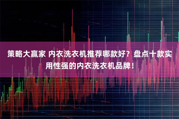 策略大赢家 内衣洗衣机推荐哪款好？盘点十款实用性强的内衣洗衣机品牌！